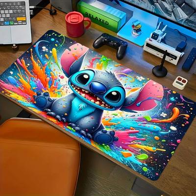 TEMU 1pc Mouse Pads - Stitch Multi-functional Rubber Base Game Table Mat For Office Decoration, Holiday Gifts, Valentine's Day, Easter, Ramadan - Sbd0124 Image