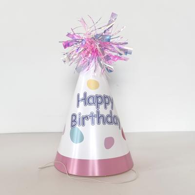 "TEMU 6pcs Shiny Metal Wire Birthday Party Hats - Disposable, Tapered, Colorful With "happy Birthday" Design, Festive Celebrations, Party Accessories | Festive Party Hats | Decorative Party Hats" Image