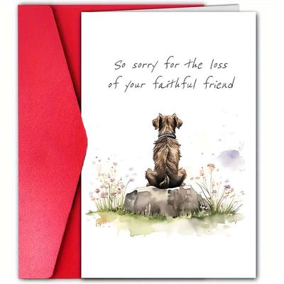"TEMU 1pc Sympathy Card With Envelope, 12cm*18cm - "so For The Loss Of Your " - Family, , - Condolence & Gratitude In A Meaningful Way" Image