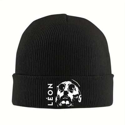 TEMU Leon The Professional Beanies For Men And Women - Warm Acrylic Hats For Autumn And Winter, Without Battery Image