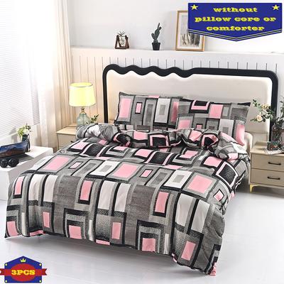 TEMU 3pcs 100% Polyester Bedding Geometric Pattern Print Bedroom Duvet Cover Pillowcase Combination 1 Duvet Cover + 2 Pillowcases, Excluding Core Image