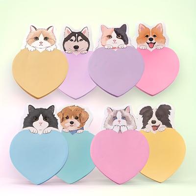 TEMU 8 Books 240 Sheets Sticky Notes, Cartoon Memo Pads, Strong Adhesive , Student Stationery, Unique Shaped Sticky Notes, Memo Stickers, Note Paper, Creative Sticky Notes Image