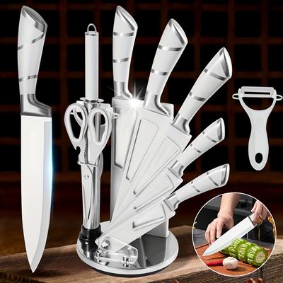 TEMU Jiamikang Kitchen Knife Hollow Handle Cover - Pink/red/ Image