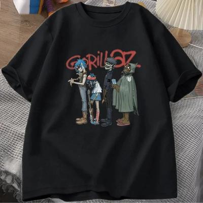 TEMU Music Band Punk Rock T Shirt Women Summer 90s O-neck Short Sleeve T-shirts Clothes Vintage Y2k Clothing Tee Fashion Image