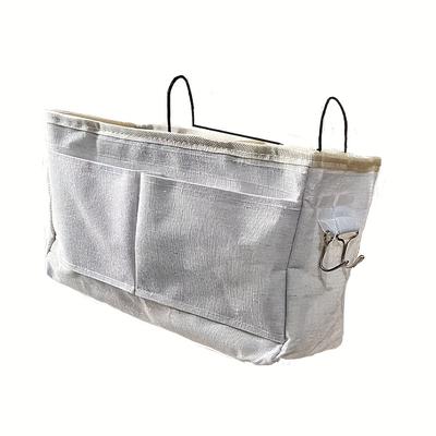 TEMU 1pc Multifunctional Fabric Wall Hanging Storage Bag, Multi-pocket Bedside Basket For Dormitory And Room Types, Student Bed Sheet Organizer Image