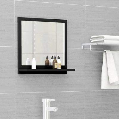 TEMU Bathroom Mirror Black 40x10. 5x37 Cm Wood Image