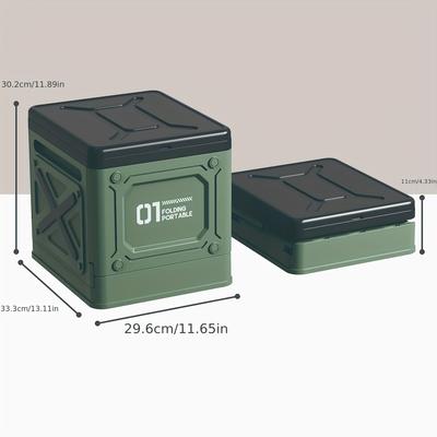TEMU Prsz Upgraded Foldable Portable Toilet For Adults - Compact Waterproof Camping Toilet With , Odor-eliminating Design For Hiking, Beach, Car Travel & Emergency Use ( & Quick Setup) Image