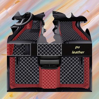 TEMU Non-slip Floor Mats For Left-drive Vehicles - Leather, Anti-slip Texture, Waterproof & Easy To Clean, Perfect Models, Essentials, , Mat| Mat| Car Mat, Car Floor Mat Image