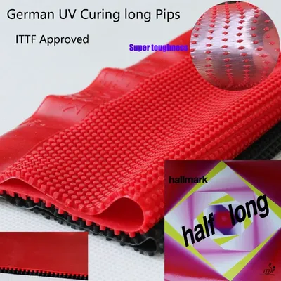 Deutscher UV-gehärteter langer Pips, Anti-Spin-Tischtennis-Gummi, OX, mittlere Partikel, langlebiger Image