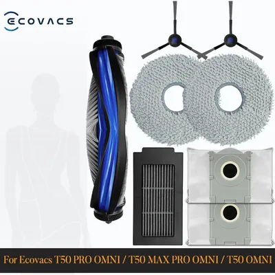 Für Ecovacs T50 PRO OMNI / T50 MAX PRO OMNI / T50 OMNI Teile Hauptwalze Bürstenabdeckung Filter Mopp Image