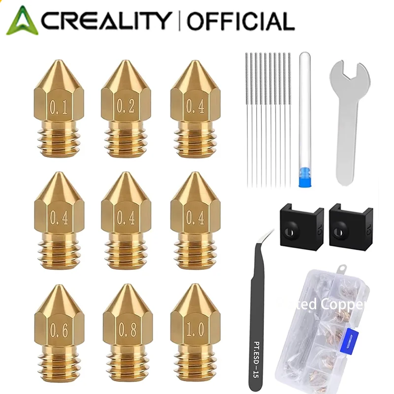 Creality MK8 Ender 3 V2 Düsen 0,4MM, Hotend-Düsen mit DIY-Werkzeug-Aufbewahrungsbox für Ender 3/3 Pro/3 Max/3 S1/5 Pro/CR10 3D-Druck Image