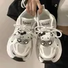 Frauen Casual Schuhe Atmungsaktive Tragen-beständig Dicken Sohlen Sport Schuhe Mode Mesh Weiß frauen