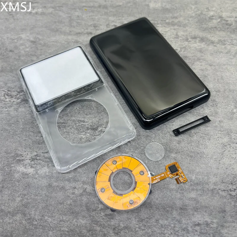 Lucency Kunststoff-Frontgehäuse aus schwarzem Metall mit Klick-Rad-Taste für den iPod 6. 7. Generation Classic 80 GB 120 GB 160 GB Image