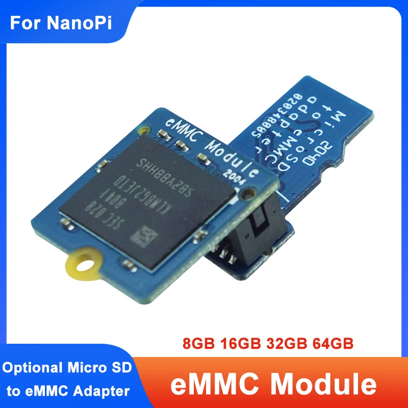 EMMC-Modul 8 GB 16 GB 32 GB 64 GB mit Micro-SD-kompatibel auf eMMC-Moduladapter T2 Embedded Multi Media Card für Nano Pi Image