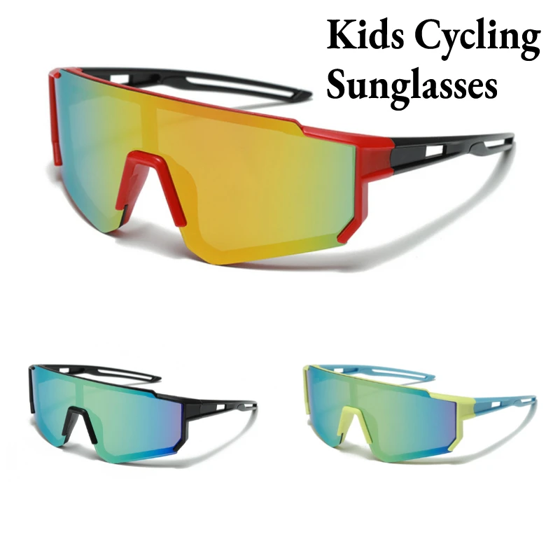 Kinder Sonnenbrille Junge Mode Trend Outdoor Sport Radfahren Sonnenbrille Mädchen UV Schutz Bunte Linse Sport Brillen Kinder Image