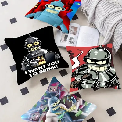 Futuramas B-Bender Kunst personalisierte Kissen Staubschutz Schlafzimmer Kinder Party Dekoration Kissenbezug Geburtstag Kinder Geschenk Image