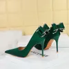 Koreanische Mode Bankett Hohe Ferse Schuhe Dünne Ferse frauen Schuhe Elegante Flacher Mund Spitz
