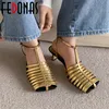 FEDONAS Größe 34-40 Frauen Karree T-Riemen Sommer Party Hochzeit Schuhe Frau Sexy High Heels