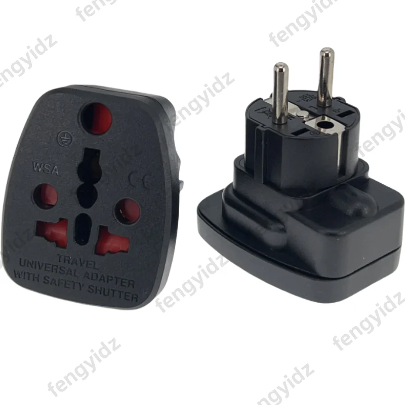 Großer südafrika 3-poliger universeller EU-Stecker, französisch, deutsch, Korea, Steckdose, Reisekonverter, Schweizer Indien, AU, UK, USA Image