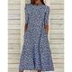 Women's Midi Dress T Shirt Dress Tee Dress A Line Dress Summer Dress Vacation Casual Beach Date Summer Dress Regular Fit Floral Graphic Short Sleeve Crew Neck White Pink Blue Sky Blue Summer