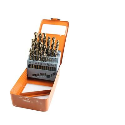 13/19/25PCS Cobalt Drill Bit Set, M35 High Speed Steel, Twist Jobber Length for Hardened Metal, Stainless Steel, Cast Iron, Wood and Plastics, with Metal Index Storage Box