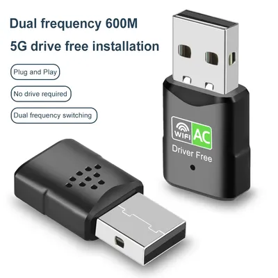 600M USB Wireless Network Card Free Drive USB WiFi Adapter Dongle Plug and Play Compatible with