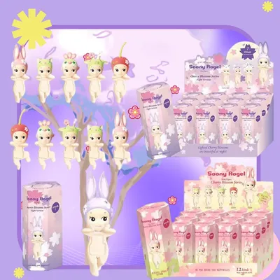 Angel Doll Cherry Blossom Series Night Version Blind Box Collect Hippers Action Figure Phone Ornaments Mystery Box Surprise Gift