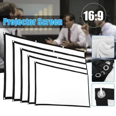 72 84 100 120 150 inch Projector Screen 16:9 Foldable Portable 4K Movie Home Theater Outdoor Indoor
