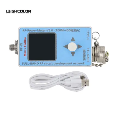 Wishcolor RF-Power-Meter-V8.0 40GHz Ultra-wide Band Microwave RF Power Meter TFT Display Screen with