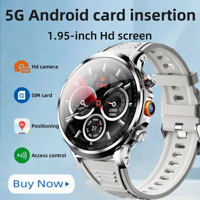 2025 New 4G Full Network Android Smart Watch 1.95-inch Large Screen 10GB+256GB Google Play WIFI GPS