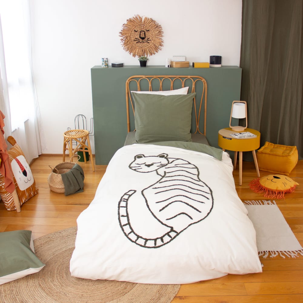 Parure de lit enfant 100% coton imprimée + 1 taie 140x200 cm