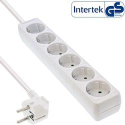 InLine® Steckdosenleiste, 6-fach Schutzkontakt, weiß, 3m Image
