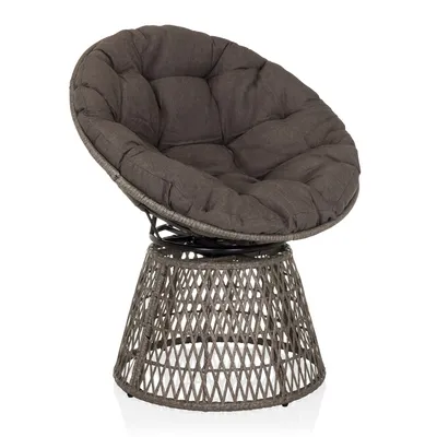 Papasansessel / Drehsessel WEAVORA Outdoor grau hjh LIVING Image