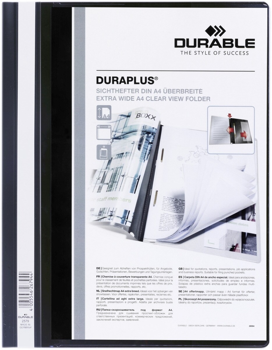 Durable Angebotshefter Duraplus A4 schwarz Packung mit 25 Stück Image