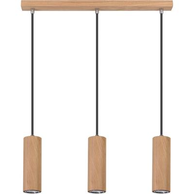 SPOT LIGHT Pendelleuchte "PIPE", braun (eichefarben, holzfarben), H: 110cm, Lampen, Hängeleuchte, Naturprodukt aus Eichenholz, LED wechselbar Image