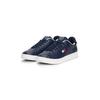 Keilsneaker TOMMY JEANS "ARCHIVE '98", Herren, Gr. 45, blau (dunkelblau), Nappaleder, unifarben, sportlich, Schuhe, Freizeitschuh, Streetwear, Halbschuh, Schnürer mit Logoflagge
