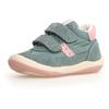 Sneaker NATURINO "GO VL", Kinder, Gr. 26, bunt (mintgrün, rosa), Veloursleder, Nylon, kontrastfarbene Details, sportlich, Schuhe, Freizeitschuh mit Farbeinsatz, Größenschablone zum Download
