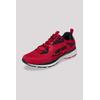 Sneaker CAMP DAVID, Herren, Gr. 43, nautical rot, Textil, Leder, Synthetik, Strukturmuster, casual, Schuhe, mit reflektierendem Logo