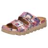 Pantolette RIEKER, Damen, Gr. 36, rosa (rosé multi), Lederimitat, geblümt, sportlich, Schuhe, Sommerschuh, Schlappen, Hausschuh mit verstellbaren Schnallen