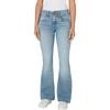 5-Pocket-Jeans PEPE JEANS "FLARE JEANS MW VENUS", Damen, Gr. 29, Länge 30, light used bleached, Denim/Jeans, Obermaterial: 99% Baumwolle, 1% Elasthan, casual, ausgestellt, Jeans, im Flared Fit