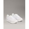Sneaker CALVIN KLEIN JEANS "RUNNER LACEUP MG NYLON MIX", Damen, Gr. 41, rosa (weiß, rose), Textil, Leder, unifarben mit Farbeinsatz, sportlich, Schuhe, Schnürschuh, Halbschuh, Runner-Sneaker mit rosefarbenen Akzenten