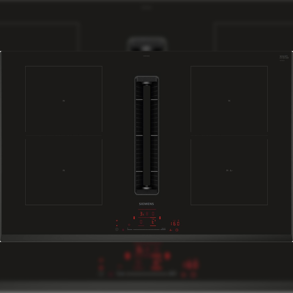 Siemens ED851HGA6, ED851HQ26E + HZ9VDSB4, Kochfeld mit Dunstabzug (Induktion), Flachkanal Image