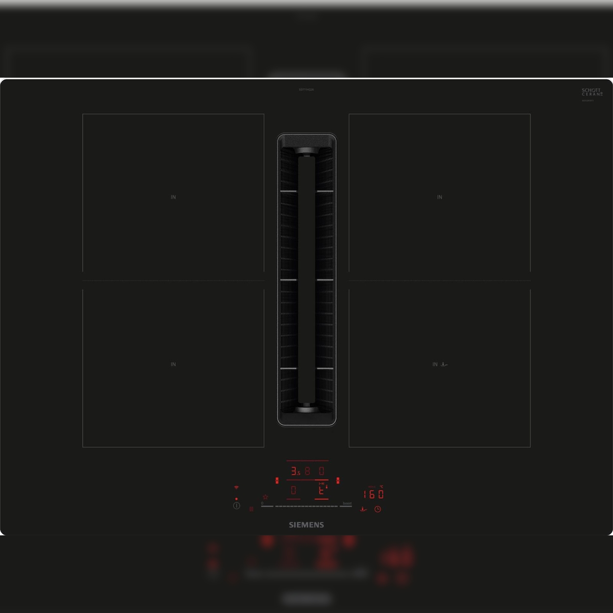 Siemens ED711HGA6, ED711HQ26E + HZ9VDSB4, Kochfeld mit Dunstabzug (Induktion), Flachkanal Image
