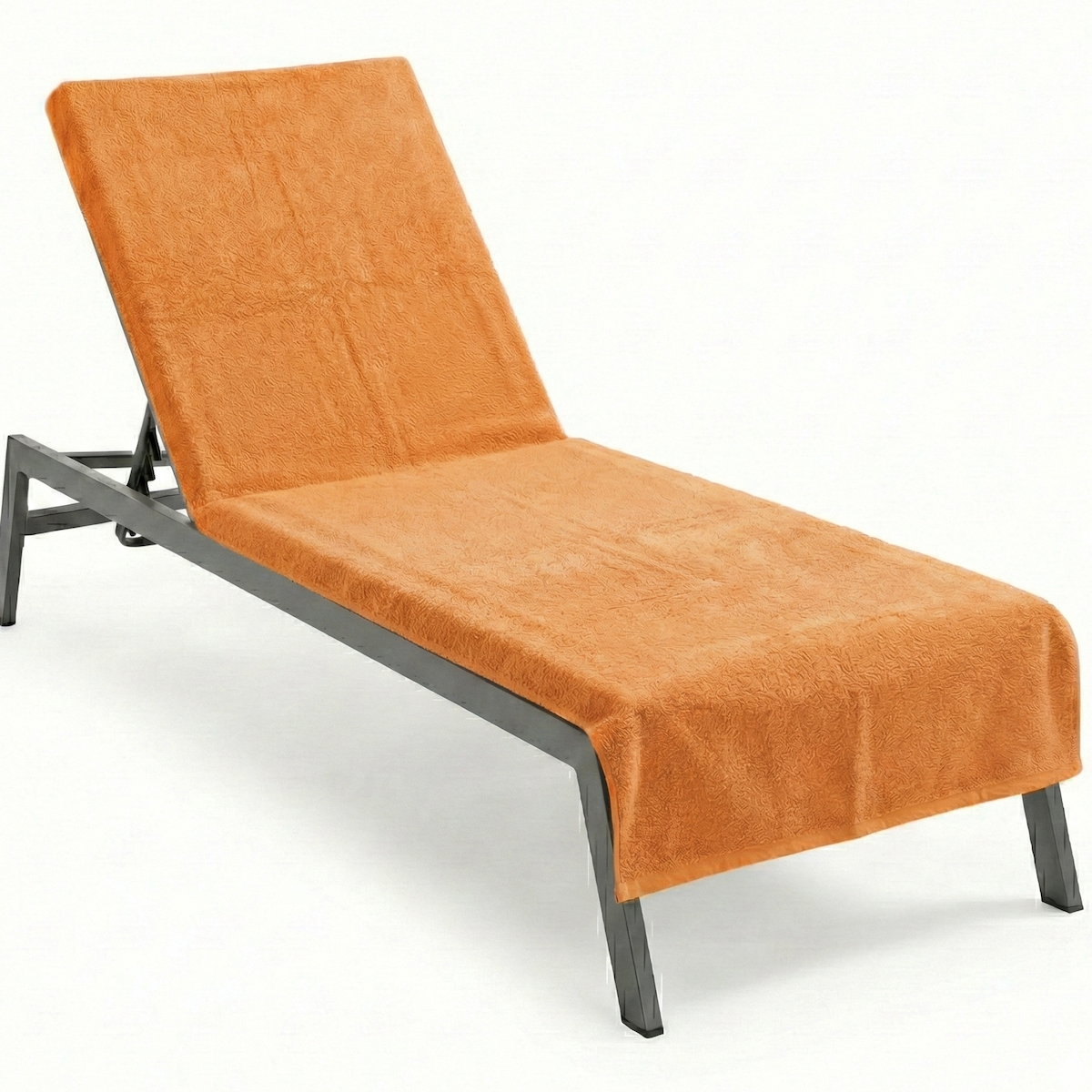 NYVI Frottee Schonbezug für Gartenliege NYVISpa 75x200 cm Orange - Hygiene Liegestuhlauflage für Sonnenliegen Image