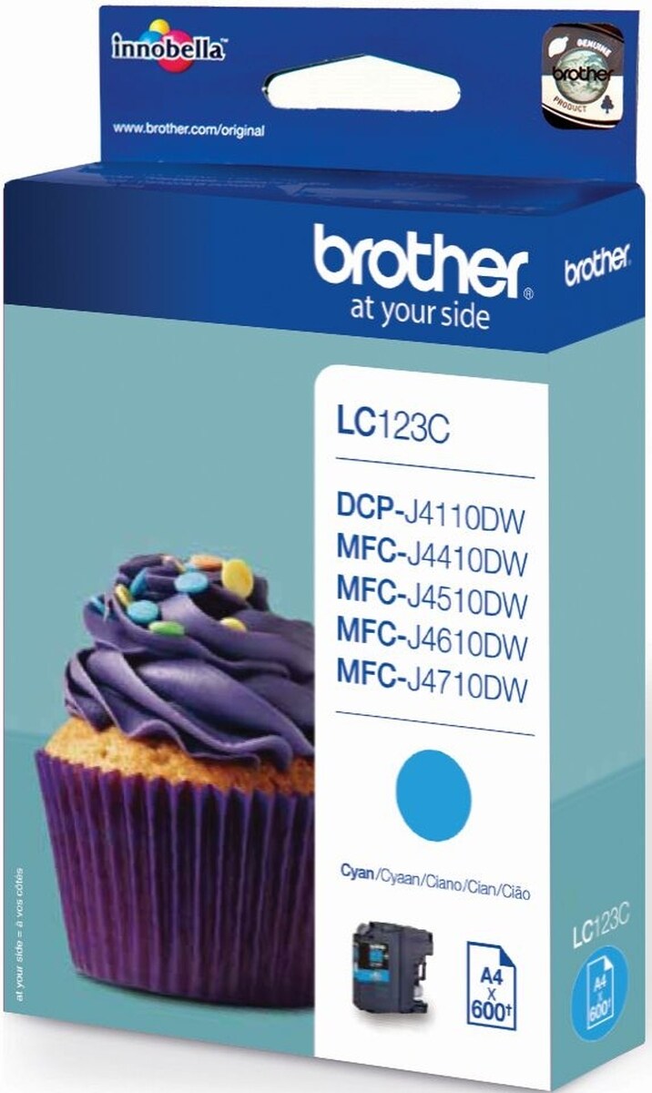 Tintenpatrone Brother LC-123C cyan (ca. 600 Seiten) Packung mit 5 Stück Image