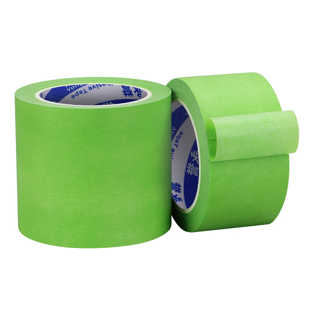 Green Painters Painter's Tape Green Masking Tape for Walls Painting Packing Automotive Home Indoor Outdoor Use