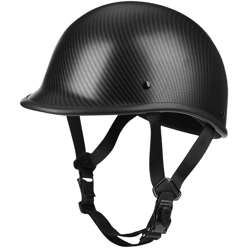 VGV Klassische Retro-Halbhelme für Motorrad, offener Helm, Beanie, Cruising-Schädelkappe, klein, für Motorrad, Roller, Chopper Image