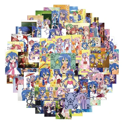 10/30/80 Stück Lucky Star Anime Aufkleber Kawaii Izumi Konata Aufkleber Wasserdicht DIY Scrapbooking Laptop Mädchen Hiiragi Kagami Aufkleber Image