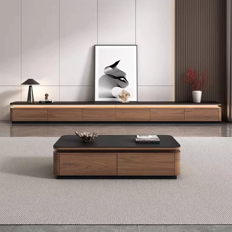 Lagerung Retro Design Tv-ständer Couchtisch Lichter Minimalistischen Boden Tv-ständer Hause Universal Mueble Para Televisor Möbel Image