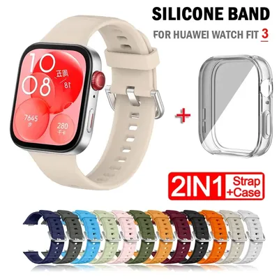 TPU-Hülle + Silikonarmband für Huawei Watch Fit 3, Ersatzarmband für Huawei Watch Fit3 Watch Band Image